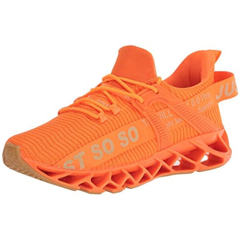 UMYOGO Women's Running Shoes Non Slip Athletic Tennis Walking Blade Type Sneakers Orange