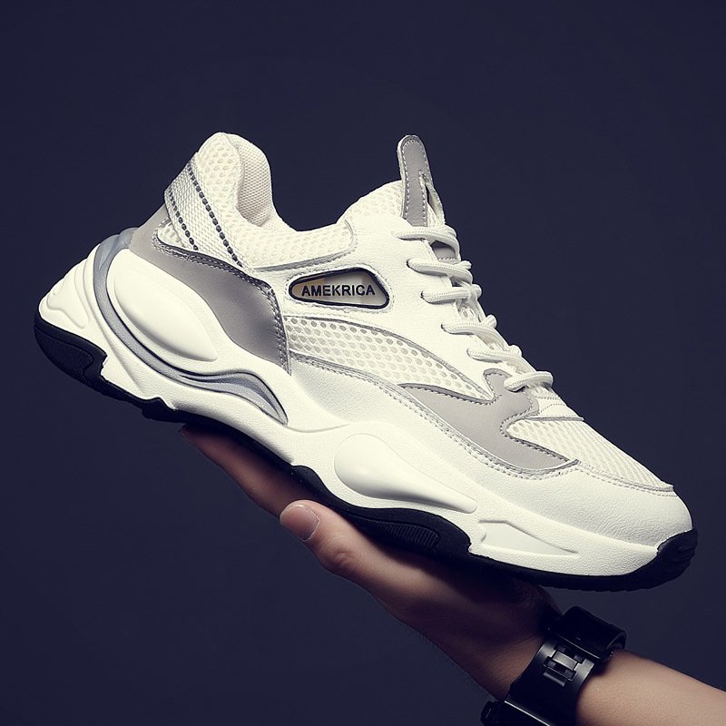 Men's shoes autumn 2021 new men's trendy mesh sneakers trendy breathable white shoes