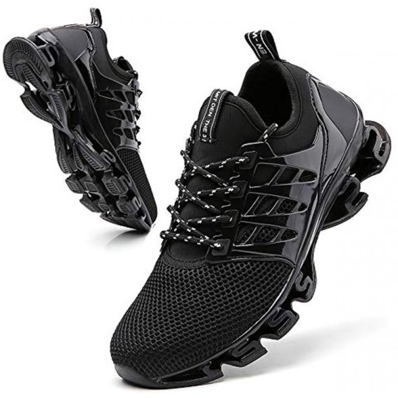 TSIODFO Sport Running Shoes for Mens Mesh Breathable Trail Runners Fashion Sneakers 8066 Black