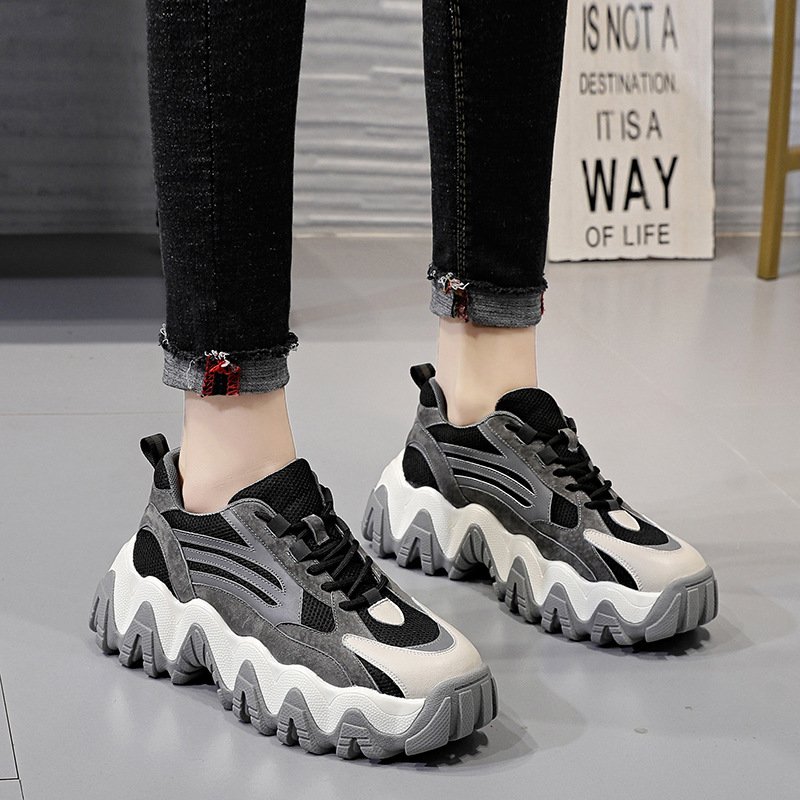 Women's 2021 spring new thick-soled height-increasing shoes autumn trendy shoes women's sports casual women's shoes